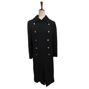 VINTAGE 1960's A GOLET ORIGINAL‎ BLACK WOOL COAT MISS BERGDORF GOODMAN Women's M